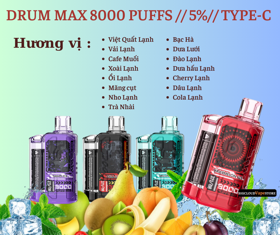 DRUM MAX 8000PUFFS 